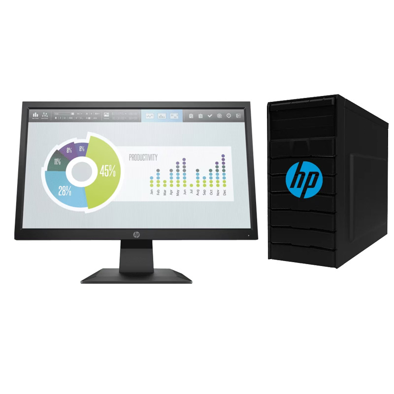 Picture of HP A44X2PA 280 G9 - 12th Gen Intel Core i7-12700 Desktop (8GB RAM/ 512GB SSD/ DOS/ Intel UHD Graphics/3 Years Warranty) + HP P204v 19.5"  (49.53 cm) Monitor